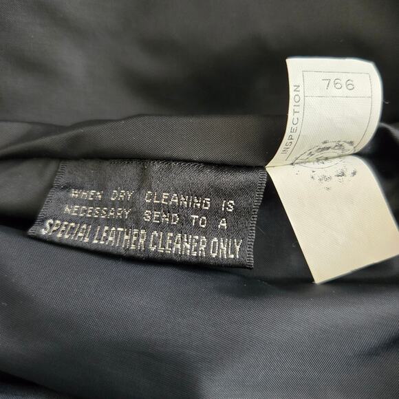 Vintage 90s Wilson's Leather Women Baddie Midi Skirt Snap Front Edgy Black Large - Picture 12 of 12